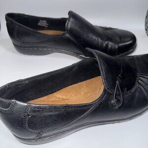 Cobb Hill by New Balance Paulette Black Leather Slip-On Loafers